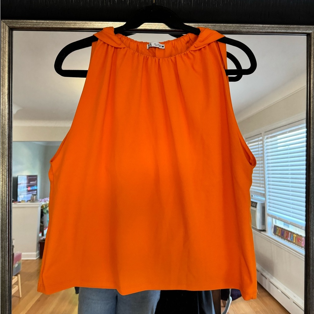 ZARA Orange Top - Size Large